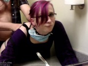 Quarantine Quickie in Public Restroom (Close-Up Creampie)