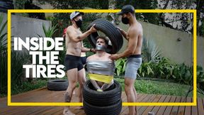 Inside The Tires (1080p) Gay Bondage - Gay Domination - Tape Bondage - Foot Fetish - Prank - BDSM