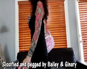 Diapered, Sissified and PEGGED by Ginary and Bailey!