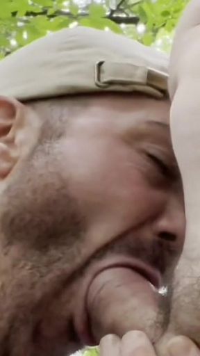 Dad’s Fun Time Outside Pissing, Cock Sucking & Cum!