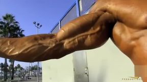 Muscle God in tiny posing trunks, almost a immoral thong! Alavi aka Jamal!