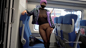 On a train without a skirt