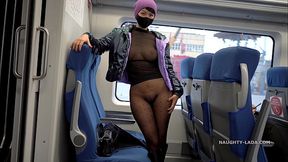 On a train without a skirt