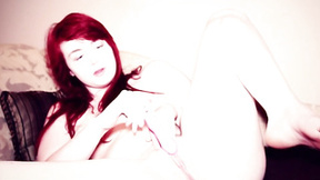 Ginger Cutie Massages Her Young Cunt With Vibrator