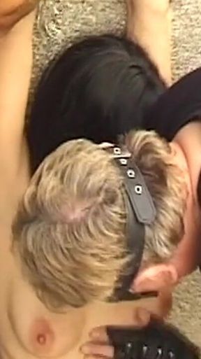 Tattooed Brunette MILF Cuffed for Boot Domination