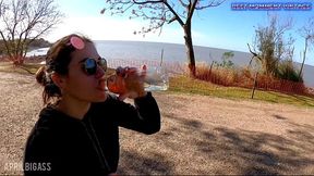 Vintage moments, drinking pee on the beach, posts &quot_high risk&quot_ over 5 liters of pee!! VOL 2