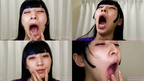 Meru Adachi - CLOSE-UP of Japanese cute girl YAWNING - MOV 1080p