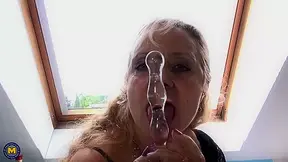 Big Breasted German Granny Shows Off Natural Rack And Gets Naughty In Her Kitchen - MatureNL