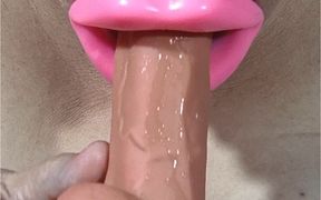 What a Big Mouth When There's Cum Dripping When She Pouts