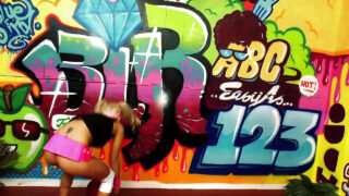 Guy pounds brunette Lou Petite’s ass with Paige Ashley before making them orgasm