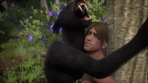 Realistic Furry Suit Blowjob And Fucking (black Panther Version)