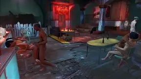 Fallout 4 Hentai threesome - intense anime orgy action wild fucking frenzy