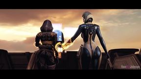 Tali becomes Curious about EDI'_s huge cock, Pt.1 / Tali fica curioso sobre o enorme pau de EDI, Pt. 1