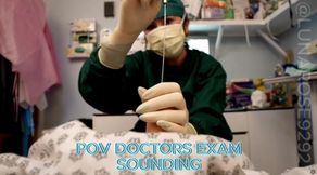 5 min POV You come in to see Dr. Luna for a sounding sessions, watch me put in different sizes of sounding rods and then milk you! 🧤🩺🩵🍆💦🥵🔥