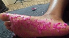 Dripping Hot wax on Soles 1080