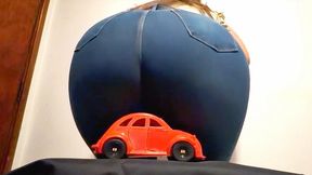 Already Broken Toy Car… I Completely Crush It with My Giant Curves