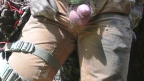 Hairy Bear Cock and Balls Pee Show