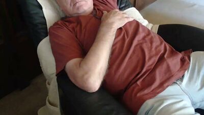 Horny amateur grandpa is masturbating in front of the camera