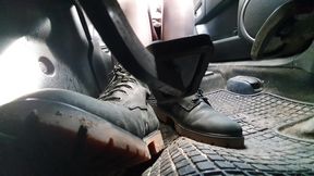 Under Pedal Driving Mazda in Black Timberland Boots WMV