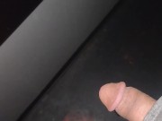 Pissing in adult book store booth