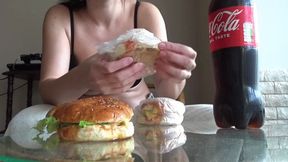 gorge yourself on burgers and cola