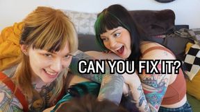 Can You Fix It? - JOI Blowjob Threesome with Repairman from 3 Tatted Babes