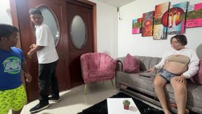 I Fuck My Cuckolded Best Friend&#039;s Pregnant Girlfriend While He&#039;s Lounging on the Couch and End up Cumming in Her Ass.