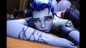 3D Anime Widowmaker gets BBC ass fucked