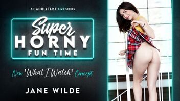 Teen cutie Jane Wilde makes a webcam show by herself