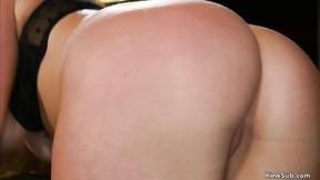 ”Natural big breasted slave threesome banged”