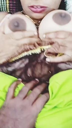 Indian Big Boobs Stepmom Fucked Stepson with Telugu Dirty Talks