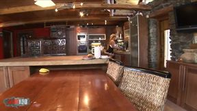 Mia Leone and George Uhl fucking in the kitchen