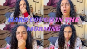 Morning Cough Fit in Bed – Sleepy Girl in Pajamas