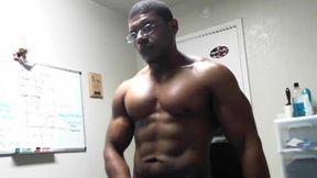 Ebony Bodybuilder Cum Shoot