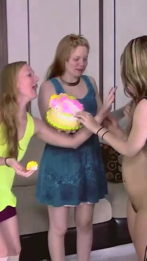 Happy Birthday is sung, and the Strip Torange game begins   Clip 3