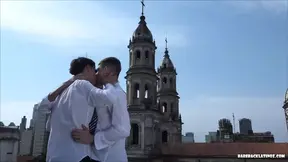 Latin Twinks Barebacking Threesome