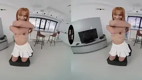 Curvy redhead Dolly Dyson plays with her sweet shaved cunt