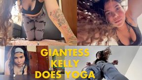 Giantess Kelly does Yoga 4k (Latina Giantess)