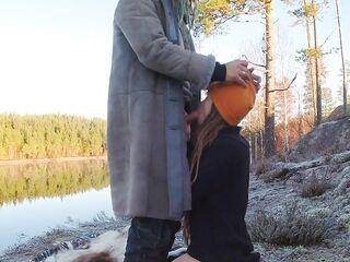 Sex on a reindeer skin next to a forest lake - RosenlundX - 60fps