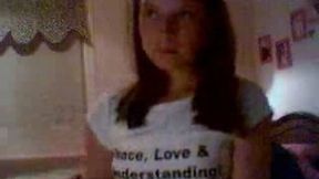 Lovely teeny webcam whore gets nude and masturbates for me