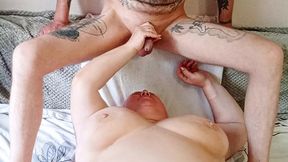 Mother-in-law oral&#x1F61C; service and facial cum shot from eager husband