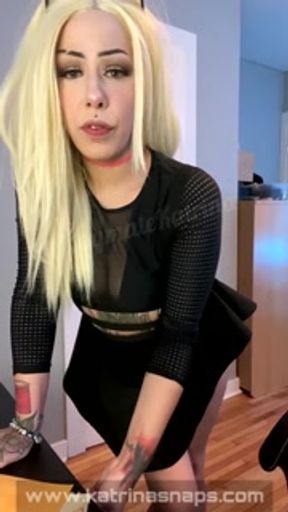 SEXY BLONDE Secretary earns a RAISE