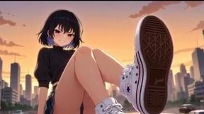 Giantess Hentai Growth Rampage: Massive Anime Goddess CONVERSE Crushes City in Ultimate Fetish Fantasy!