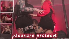 Lesbian Domination Double Strap-on Fuck for a Submissive Slut | Mistress Karino, Lady Ines, Clara Latte [FHD MP4]