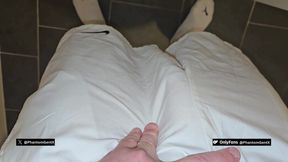 German Dirtytalk! Post Match Sweaty Jerk Off in Nike Shorts &amp; Wet Puma Socks Big Cum