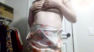 MissPrincessWinter's steamy solo strip in a cute sundress - Dangerous!