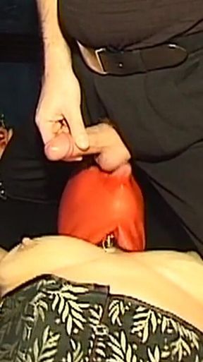 Mature MILF in Corset Gets Heavy Clamps Attached