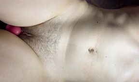 Close-up Fucking of a Stepmom-milf with a Hairy Pussy and a Cumshot