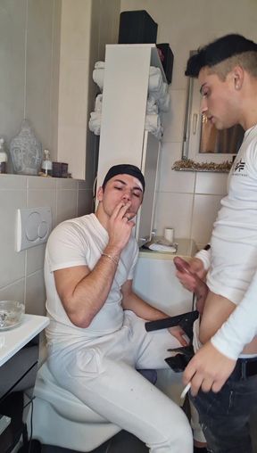 Gay Fun in the Bathroom: Part 1 - Cum in My Boy's Mouth