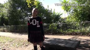 skinny teen does her first porn casting